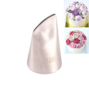 Bakeware126K Rose Nozzle Stainless Steel for Cake Fondant Decorating, Icing