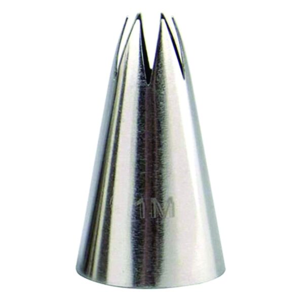 1M Stainless Steel Open Star Shape Noor Nozzel Piping Tip for Cake, Muffin, Cupcake Decoration - Image 3