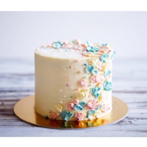 12-Inch Round Cake Base Boards (Pack of 10) | Gold Finish Corrugated Cake Circle Boards