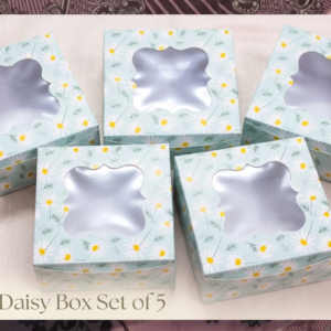 Printed Window Floral Cake Boxes (8 x 8 x 5 inches) – Pack of 5 | For 1/2 to 1 kg Cakes