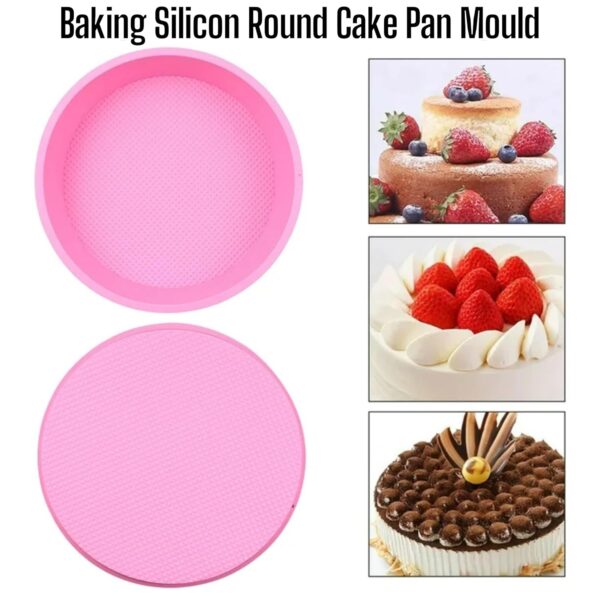 8-Inch Silicone Round Cake Pan – BPA-Free, Non-Stick, Microwave Safe - Image 2